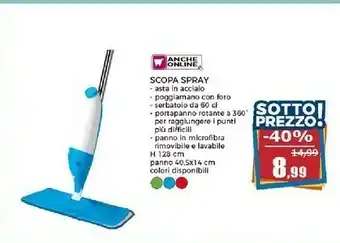 Happy Casa Scopa Spray Serbatoio 600 Ml Panno In Microfibra offerta