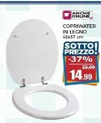 Happy Casa Copriwater In Legno offerta