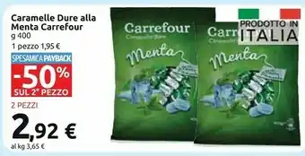 Carrefour Market Carrefour - Caramelle Dure Menta 400 G(ml) offerta