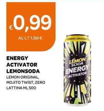 Ekom ENERGY ACTIVATOR LEMONSODA ML 500 offerta