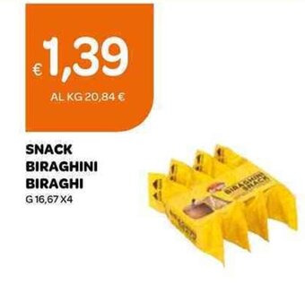 Ekom SNACK BIRAGHINI BIRAGHI G 16,67 X4 offerta