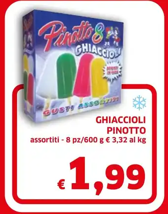 GHIACCIOLI PINOTTO assortiti - 8 pz/600 g