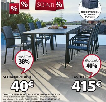 JYSK SEDIA IMPILABILE GUDHJEM offerta