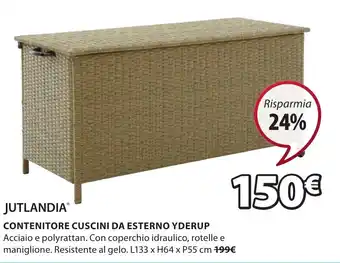 JYSK JUTLANDIAⓇ CONTENITORE CUSCINI DA ESTERNO YDERUP L133 x H64 x P55 cm offerta