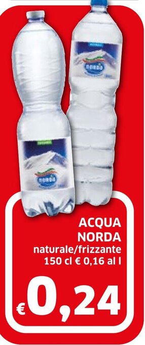 Ecu Discount ACQUA NORDA naturale/frizzante 150 cl offerta