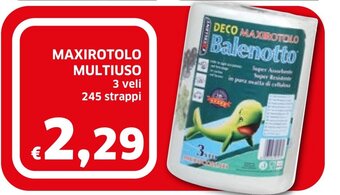 Ecu Discount MAXIROTOLO MULTIUSO 3 veli 245 strappi offerta