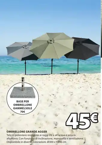 OMBRELLONE GRANDE AGGER Ø300 x H246 cm