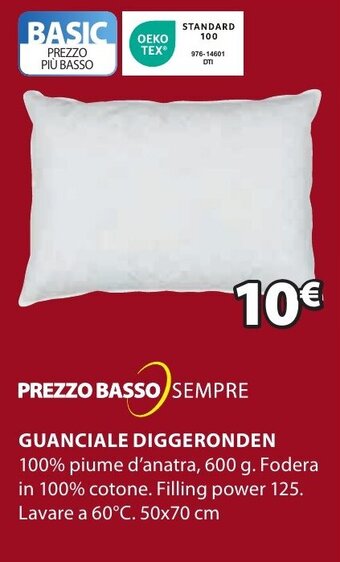 JYSK GUANCIALE DIGGERONDEN 50x70 cm offerta