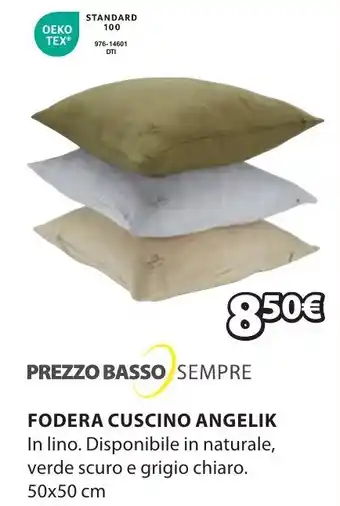 JYSK FODERA CUSCINO ANGELIK 50x50 cm offerta