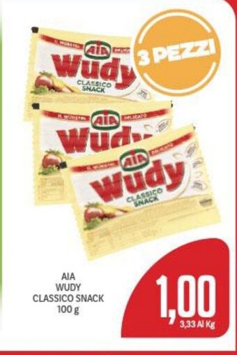 Supermercati Piccolo AIA WUDY CLASSICO SNACK 100 g offerta