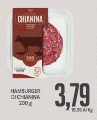 Supermercati Piccolo HAMBURGER DI CHIANINA 200 g offerta