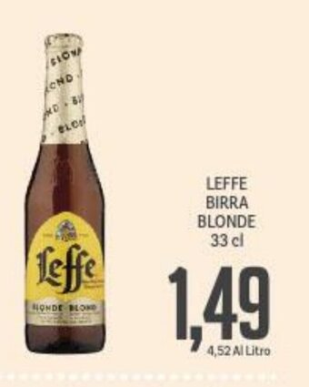 Supermercati Piccolo LEFFE BIRRA BLONDE 33 cl offerta