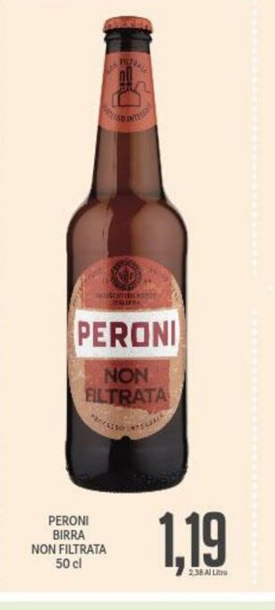 Supermercati Piccolo PERONI BIRRA NON FILTRATA 50 cl offerta
