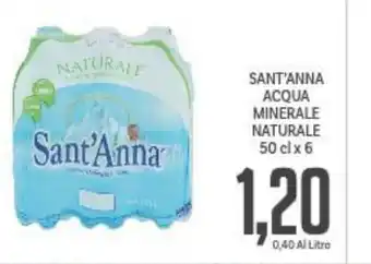 Supermercati Piccolo SANT'ANNA ACQUA MINERALE NATURALE 50 cl x 6 offerta