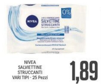 Supermercati Piccolo NIVEA SALVIETTINE STRUCCANTI VARI TIPI-25 Pezzi offerta