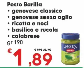 Despar Barilla pesto offerta