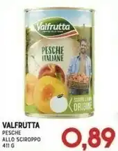 Gran Risparmio Valfrutta Pesche Allo Sciroppo 411 G(ml) offerta