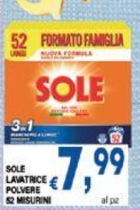 DEM SOLE LAVATRICE POLVERE 52 MISURINI offerta