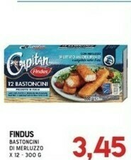 Gran Risparmio Findus 12 Bastoncini Con 100% Filetti Di Merluzzo 300 G(ml) offerta