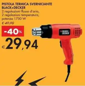 Bennet PISTOLA TERMICA SVERNICIANTE BLACK+DECKER 1750 W offerta