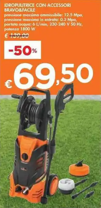 Bennet IDROPULITRICE CON ACCESSORI BRAVO&FACILE offerta