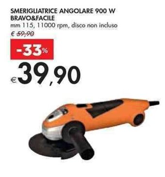 Bennet SMERIGLIATRICE ANGOLARE 900 W BRAVO&FACILE offerta