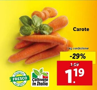 Lidl Carote offerta