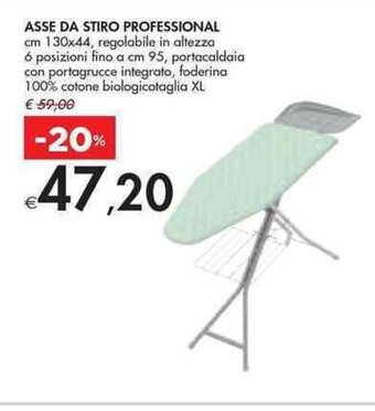 Bennet ASSE DA STIRO PROFESSIONAL cm 130x44 offerta
