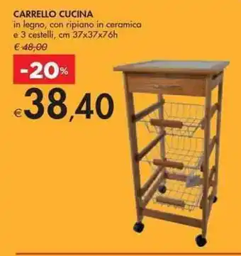 Bennet CARRELLO CUCINA m 37x37x76h offerta