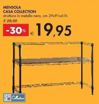 Bennet MENSOLA CASA COLLECTION cm 29x91x61h offerta
