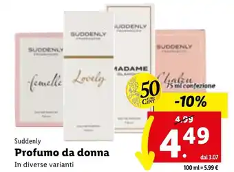 Lidl Suddenly Profumo da donna offerta