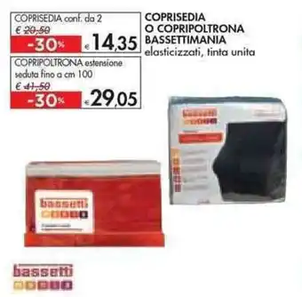 COPRISEDI o COPRIPOLTRONA BASSETTIMANIA COPRISEDIA conf. da 2