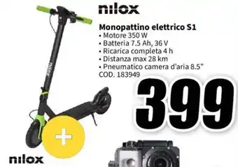MediaWorld nilox Monopattino elettrico S1 offerta