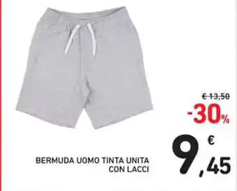 Spazio Conad BERMUDA UOMO TINTA UNITA CON LACCI offerta