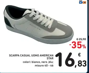 Spazio Conad SCARPA CASUAL UOMO AMERICAN STAR 40-46 offerta
