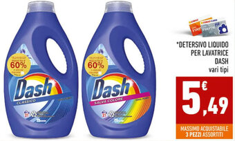 Conad Superstore *DETERSIVO LIQUIDO PER LAVATRICE Dash offerta