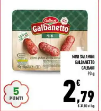 Conad Superstore MINI SALAMINI GALBANETTO GALBANI 90 g offerta
