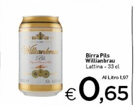 Crai Willianbrau birra pils offerta