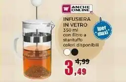 Happy Casa Happy Casa Infusiera In Vetro 350 Ml offerta