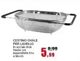 Cestino Ovale Per Lavello