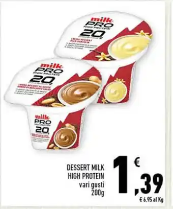 Spazio Conad DESSERT MILK HIGH PROTEIN vari gusti 200g offerta