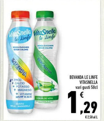 Spazio Conad BEVANDA LE LINFE VITASNELLA vari gusti 50cl offerta