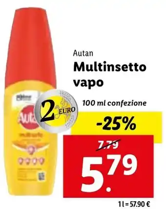 Lidl Autan Multinsetto vapo 100 ml confezione offerta