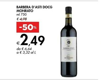 Bennet Monrato Barbera D'asti Docg offerta