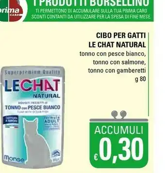 Le chat Cibo Per Gatti Tonno Con Pesce Bianco 80 G