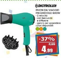 Happy Casa Dictrolux Phon Da Viaggio Pieghevole 600W offerta
