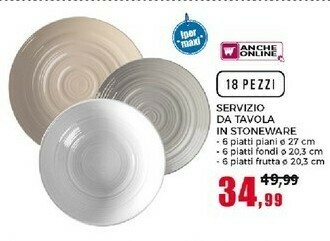 Happy Casa Servizio Da Tavola In Stoneware offerta