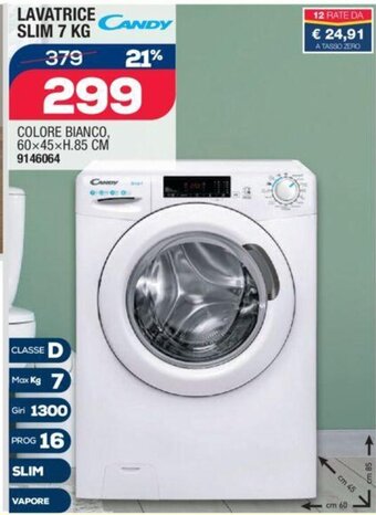 Self CANDY LAVATRICE SLIM 7 KG offerta