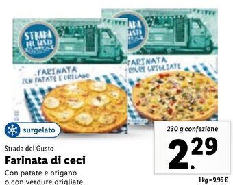 Lidl Strada del Gusto Farinata di ceci 230 g confezione offerta