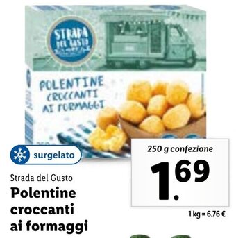 Lidl Strada del Gusto Polentine croccanti ai formaggi 250 g confezione offerta
